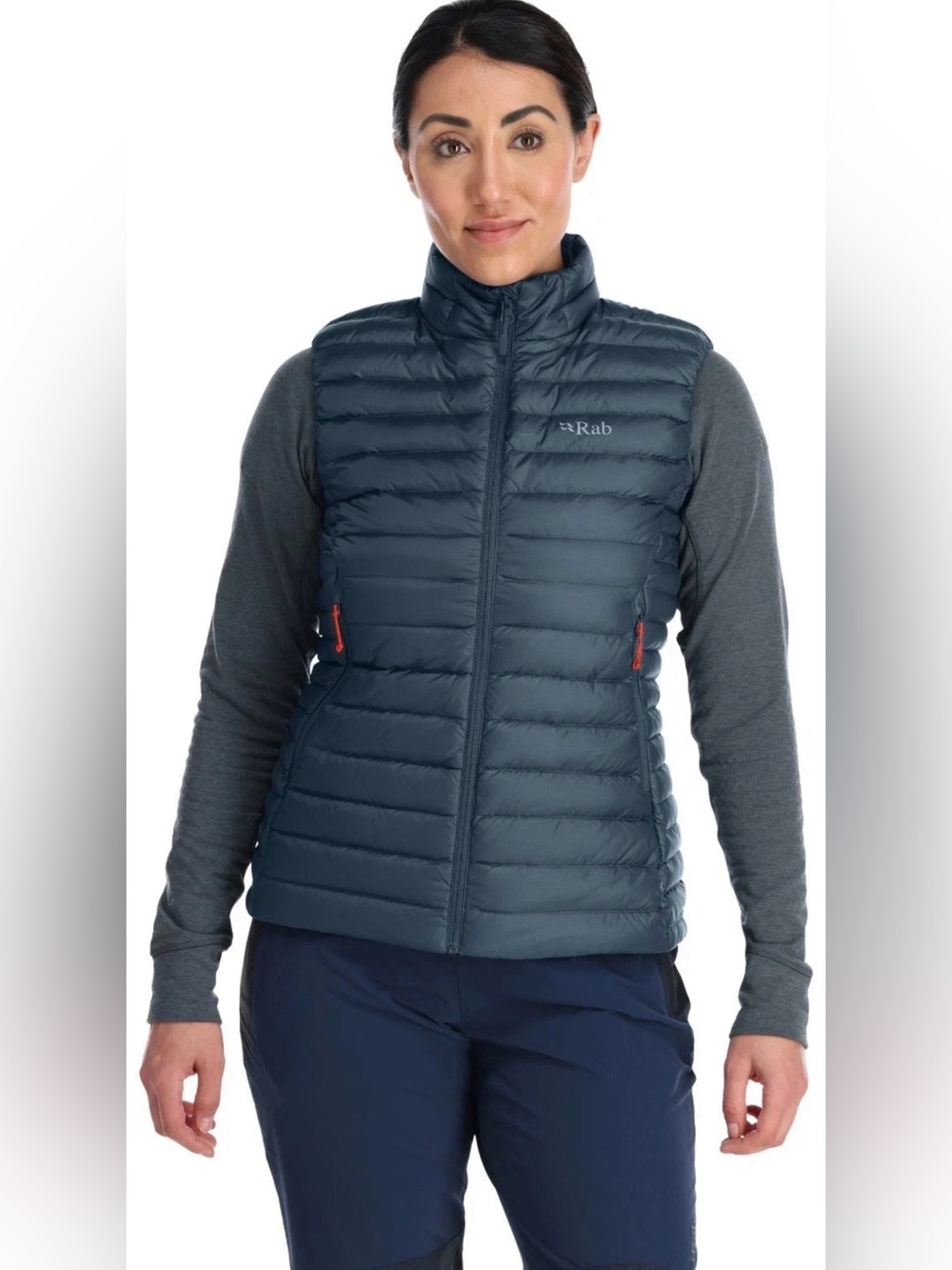 NWT RAB Microlight Down Orion Blue Vest Insulated Women's US Size S UK:10